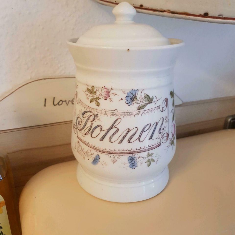 Vorratsgefäss Bohnen shabby in Norderstedt