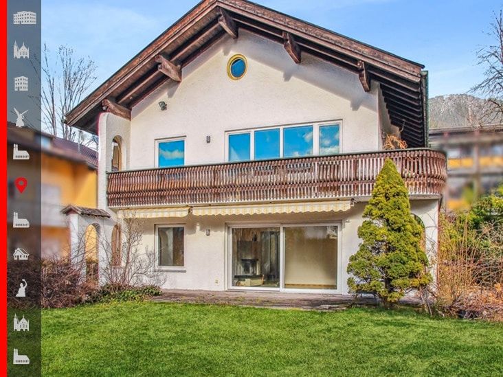 Viel Wohnfläche mit Bergblick: Saniertes Einfamilienhaus mitten in Garmisch in Garmisch-Partenkirchen