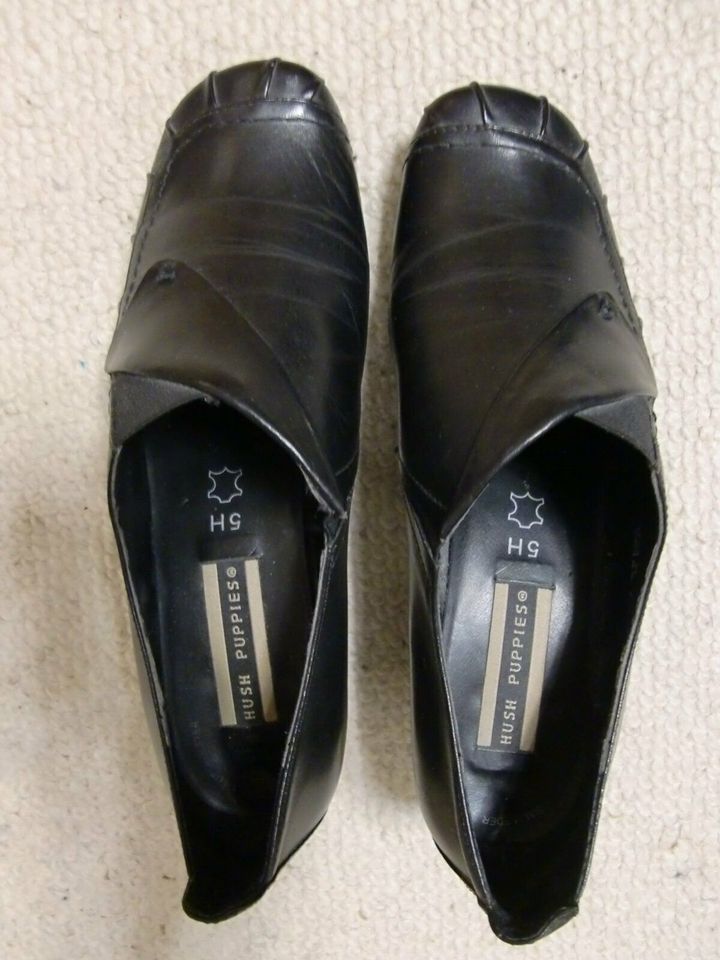 Leder Trotteur Hush Puppies schwarz Gr. 38 Weite H in Berlin