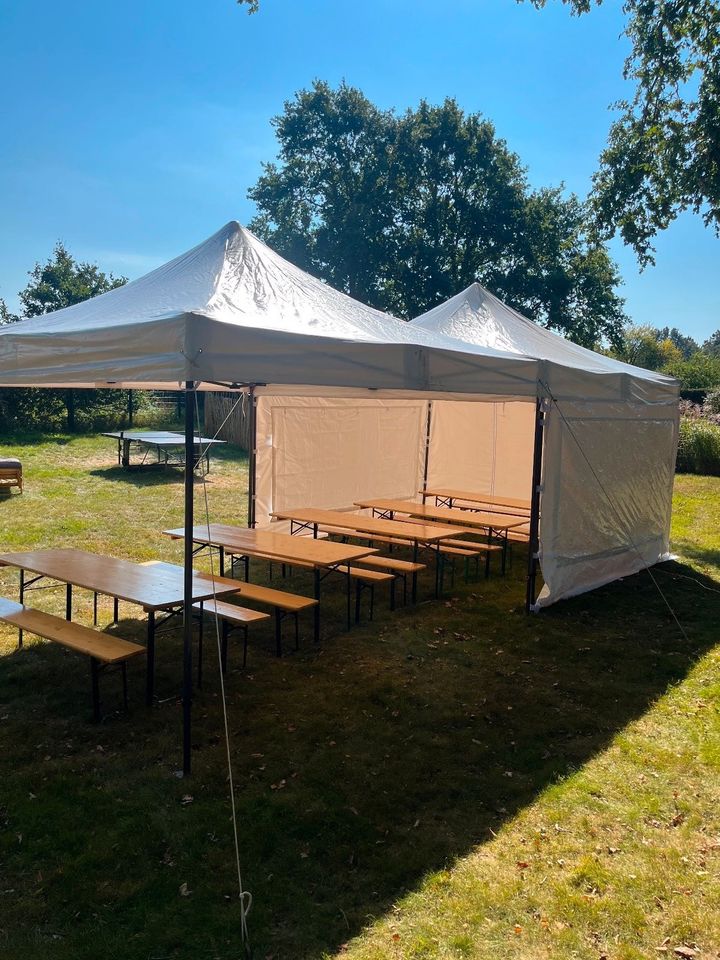 Faltpavillon 4x4m mieten l Partyzelt in Bentwisch