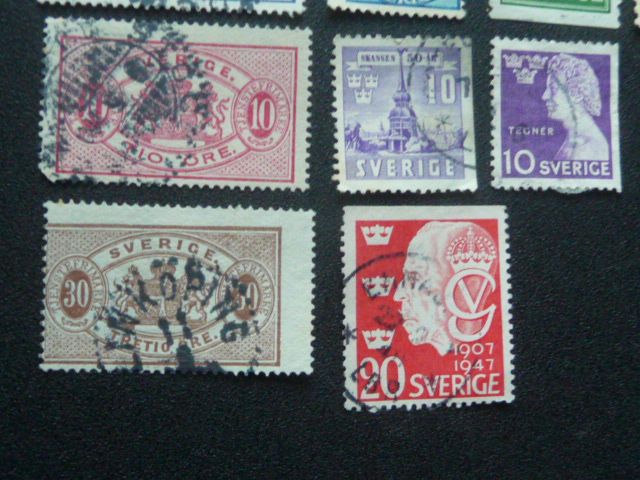 14 x Briefmarken alt Schweden, 1885 - 1947 in Pfungstadt