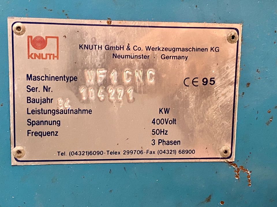 CNC-Fräsmaschine KNUTH WF 1 CNC in Neubrandenburg