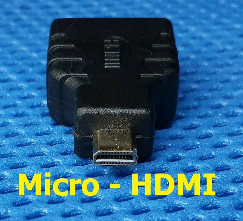 Adapter HDMI Buchse zu Micro HDMI Stecker A-Kupplung zu D-Stecker in Plattling