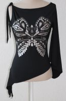 asymmetrisches Shirt mit Schmetterling ~ Gr. S ~ schwarz Nordrhein-Westfalen - Hürth Vorschau