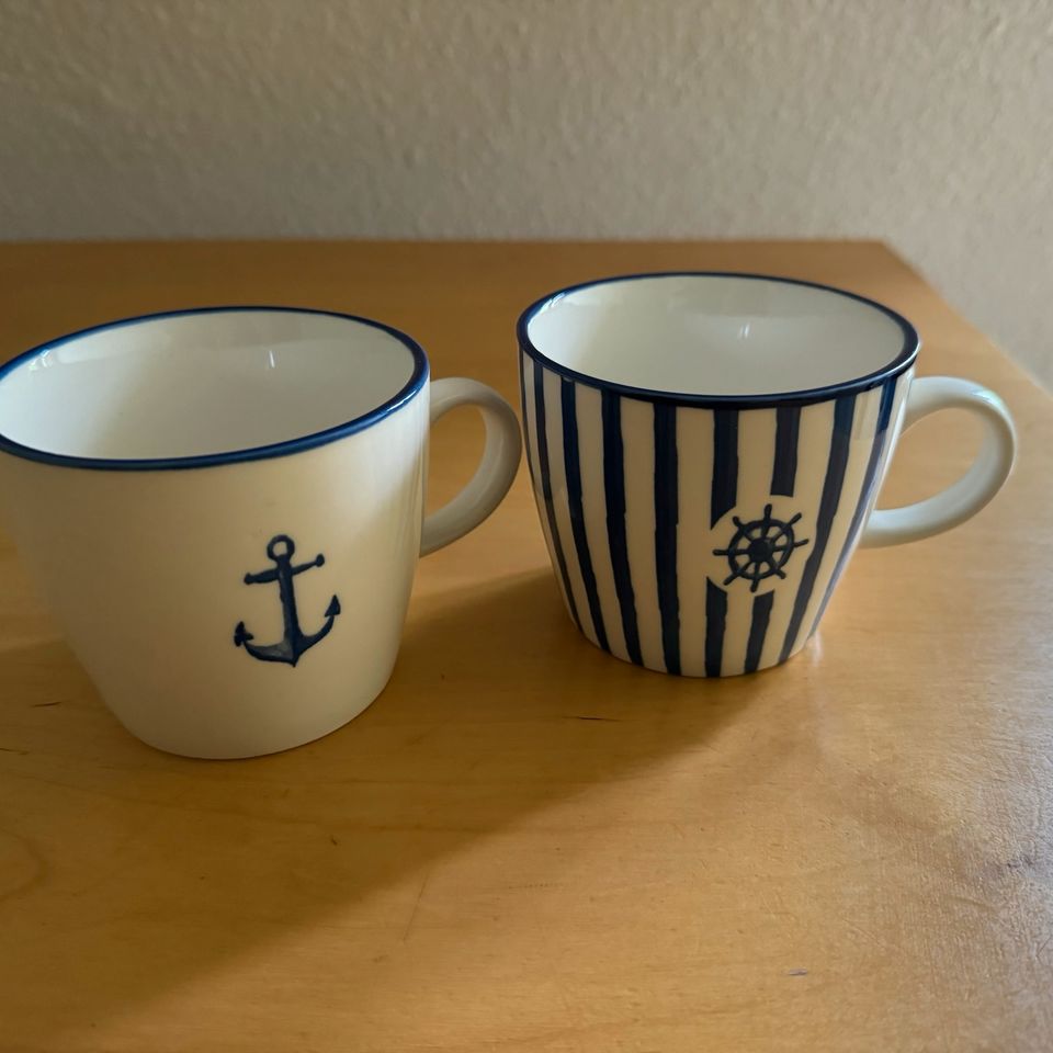 NEU 2x Tasse Anker maritime Optik Ostsee Anker in Potsdam