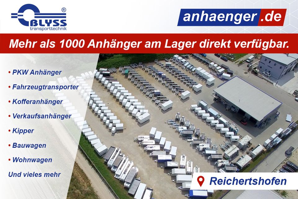neu! Kofferanhänger Anhänger Blyss 1300kgGG 300x180x180cm in Reichertshofen