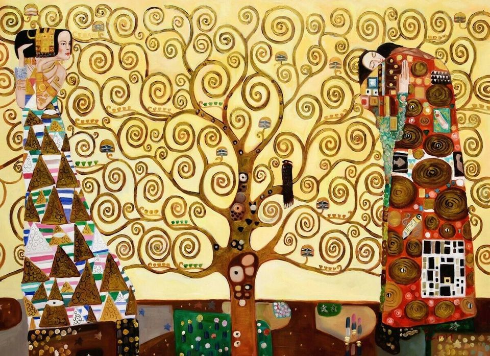 Gustav Klimt - Der Lebensbaum i98520 80x110cm Ölbild handgemalt in Berlin