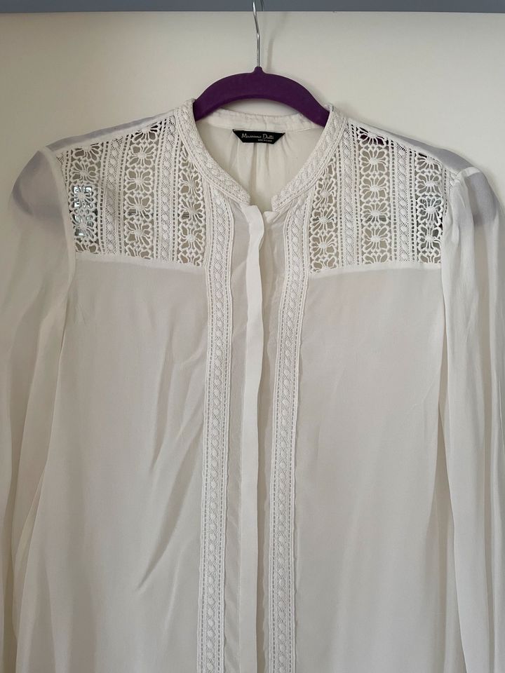 Massimo Dutti Bluse Seide Seidenbluse Boho Stickerei 36 in Berlin