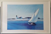 Fotodruck Edward Hopper "Segelboot" mit Rahmen 90 x 60 weiss Bayern - Tiefenbach Vorschau