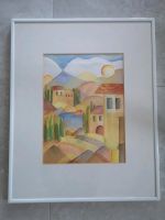 Aquarell Toskana Schindler 40x50 gerahmt Praxis Auflösung Bayern - Grafing bei München Vorschau