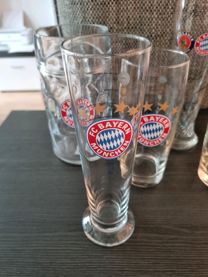 Biergläser FC Bayern München Sieben teilig in Dachau