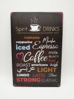 Blechschild Kaffeesorten Spirit Drinks Deko Küche 20x30cm NEU&OVP Bayern - Kissing Vorschau