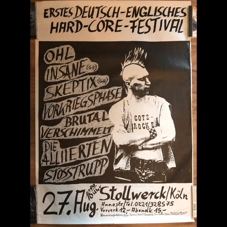 Punk Hard-Core-Festival Poster (OHL, Cotzbrocken, RockoRama) A1 in Frechen