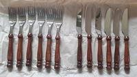 Besteckset, 2*12 Stück, DDR, neu, dunkle Holzgriffe Thüringen - Ranis Vorschau