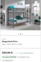 Etagenbett Pino grau von Vipack Hochbett Kinder  Bett Baden-Württemberg - Emmendingen Vorschau