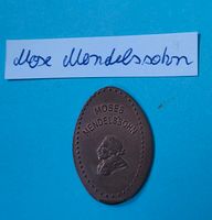 Elongated Quetschmünze Coin Münze Mose Mendelssohn Niedersachsen - Sehnde Vorschau