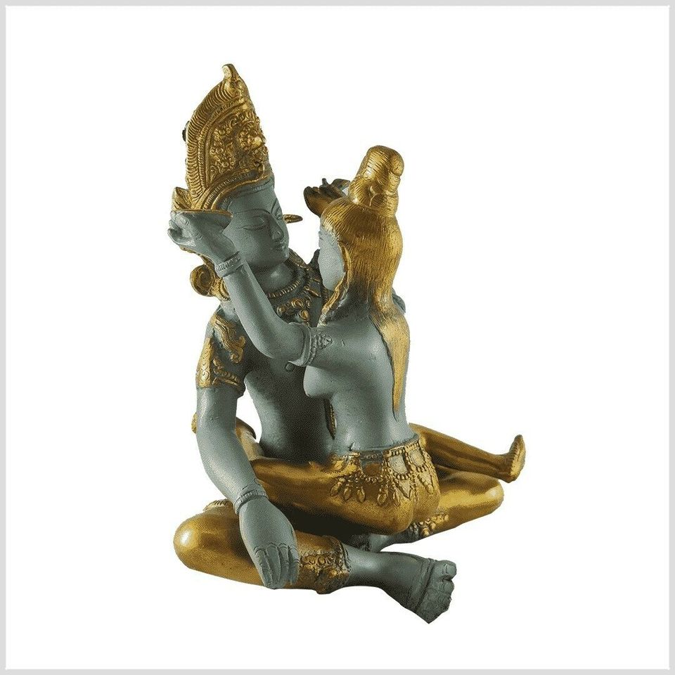 Buddha Shakti Yab-Yum Tantra Tantraismus Messing betongrau 25cm in Heilbronn