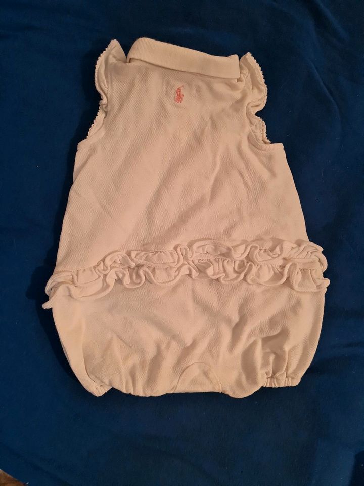 weißer Babybody für 6 Monate (74/80 ??) von Ralph Lauren in Naunhof