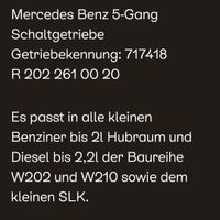 Mercedes Schaltgetriebe W210 Niedersachsen - Walkenried Vorschau