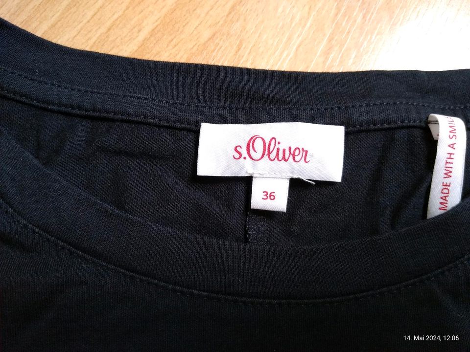 Langarmshirt s.Oliver Gr. 36 schwarz - Neuwertig in Sankt Julian