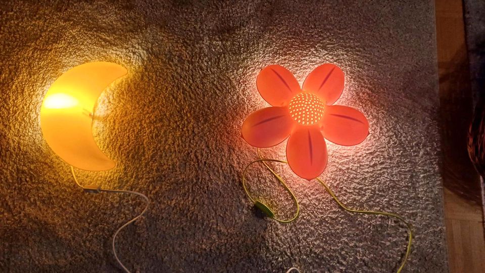 Deko Leuchte, Blumen Lampe, Mond Lampe in Traitsching