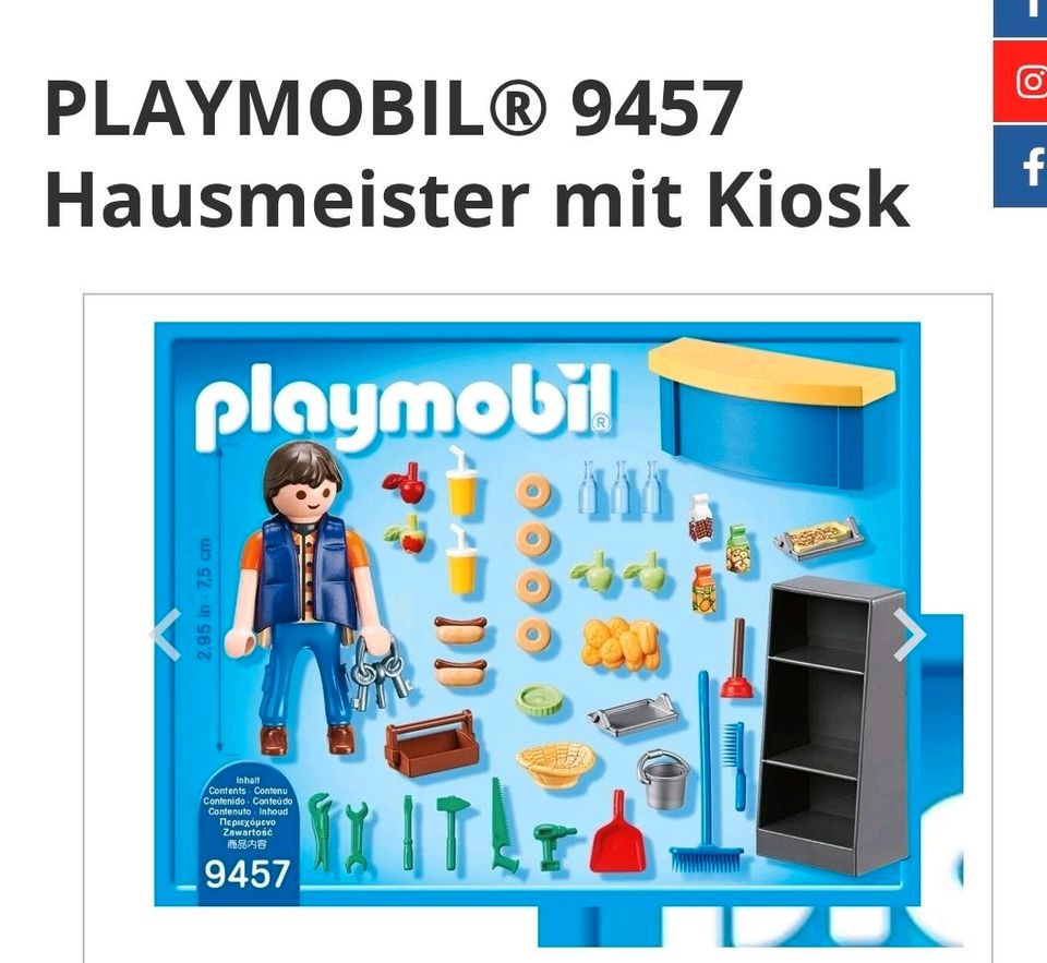 Playmobil 9457 Hausmeister mit Kiosk in Fleckeby