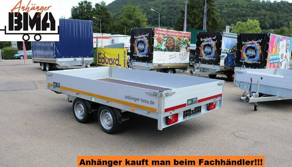 EDUARD Anhänger Hochlader 356x200x30 3500kg 63cm Ladehöhe NEU in Mühlhausen im Täle