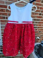 Festliches Kleid Mädchen Größe 110 rot weiß Pailletten Niedersachsen - Kirchlinteln Vorschau