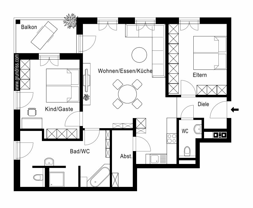 Traumhafte 2,5 Zimmer OG Wohnung  ( Neubau) in Denklingen