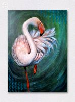 Original-Kunstwerken Flamingo Acrylic Gemälde auf Leinwand Niedersachsen - Stade Vorschau