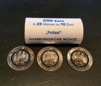 10 Euro Polizei Rolle und einzelne Prägung Hamburg Hessen - Lohra Vorschau