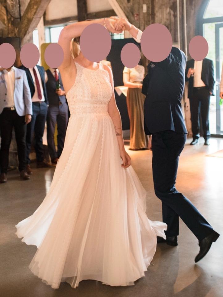 Brautkleid „Darian“ von Pronovias im Boho/Vintage Stil Gr. 40 in Wentorf
