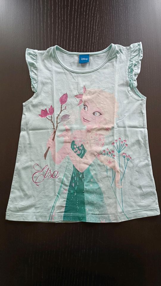 Disney T-Shirt pastellgrün Gr. 128 Elsa Eiskönigin in Raschau-Markersbach