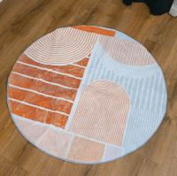 100 cm runder Designer Teppich flauschig Orange Creme  NEU OVP Düsseldorf - Stadtmitte Vorschau