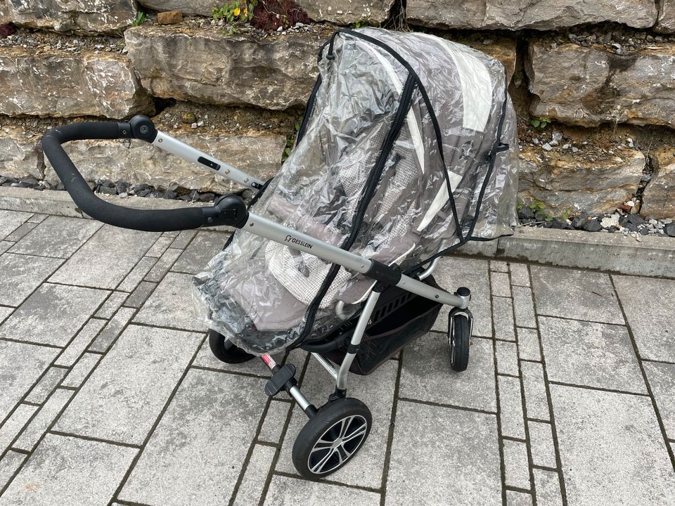 Gesslein F4 Kinderwagen, inkl Wanne und Buggy-Aufsatz sowie Zube in Neudenau 