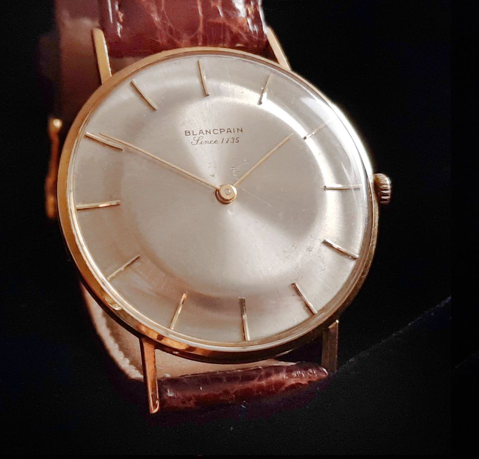 Blancpain 18k 750 Vintage Herren Armbanduhr Gold Ultra ca. 1962 in Buchholz in der Nordheide