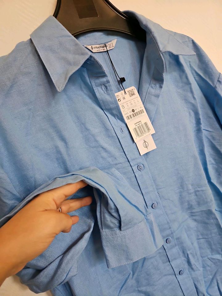 Wunderschöne Leinen Bluse gr. S von Stradivarius Neu in Düren