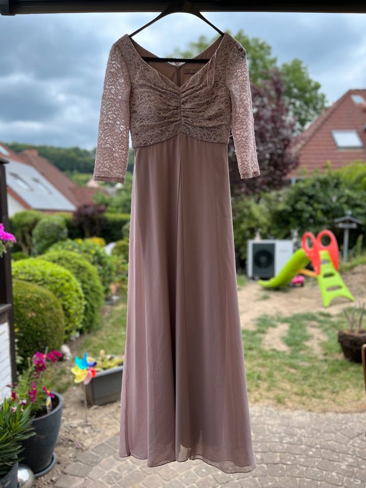 Abendkleid beige rosa Größe 36 in Iserlohn