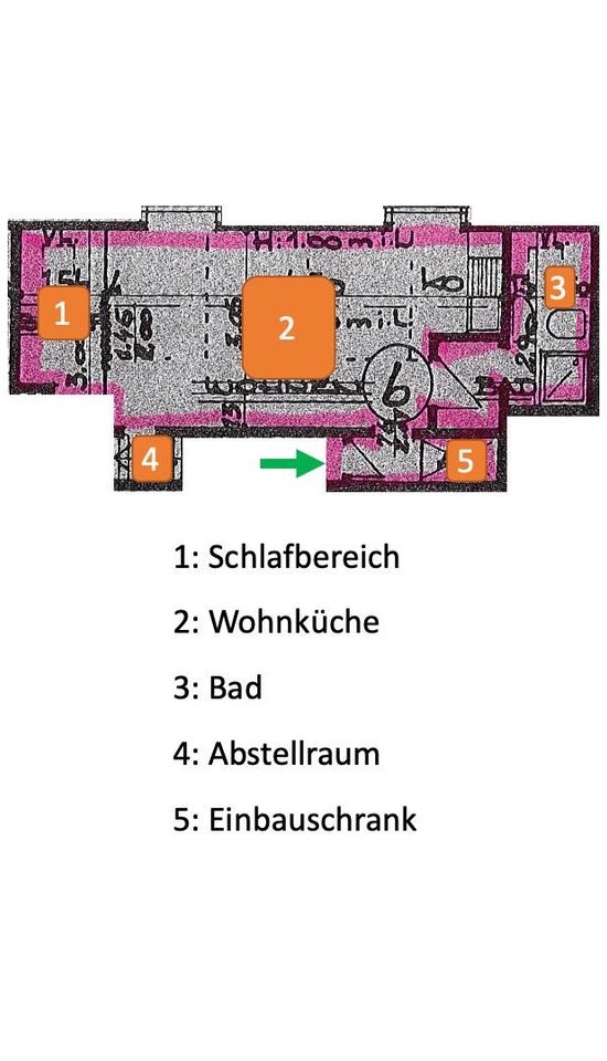 Helle 1,5 Zimmer Dachgeschosswohnung in Essen in Essen