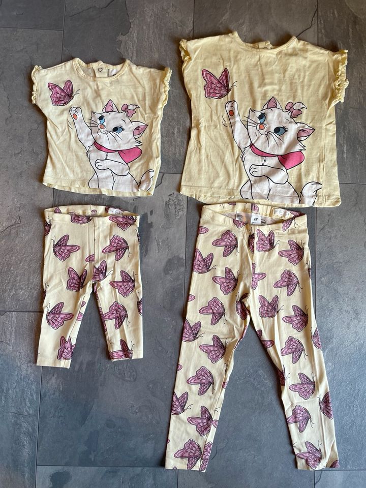 Geschwisteroutfit Schwestern Aristocats Set H&M Gr. 68 Gr. 104 in Mendig