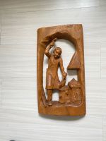 Antikes Holzgeschnitztes Relief: Schmied bei der Arbeit Bayern - Erding Vorschau