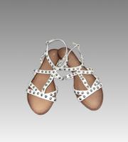 ALDO Sandaletten Sandalen Weiß Nieten 37 Berlin - Charlottenburg Vorschau