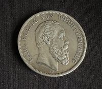 5 Mark Karl König von Württemberg 1876 Silbermünze Stuttgart - Stuttgart-West Vorschau