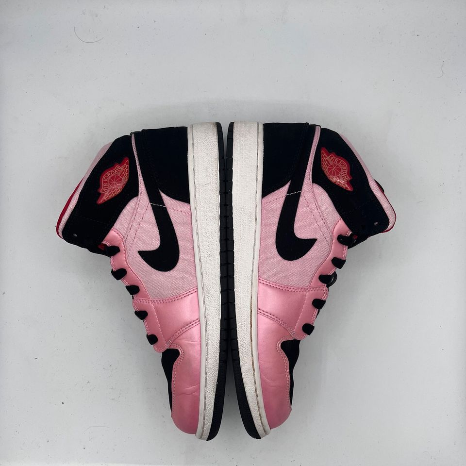 Air Jordan 1 pink metallic black Retro mid GS 6,5 Herren Nike low in Lage