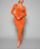 Orange Figur betontes Kleid gr:L Hessen - Hanau Vorschau