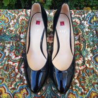 Högl damen Pumps gr.38 schwarz fast neu, Lackleder West - Unterliederbach Vorschau