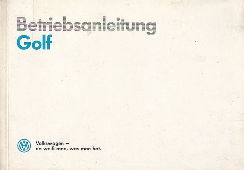 Betriebsanleitung Golf 7.90 911.551.190.00 in Bielefeld