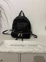 Michael Kors Rhea Rucksack Schwarz Leder Silber Details Düsseldorf - Benrath Vorschau