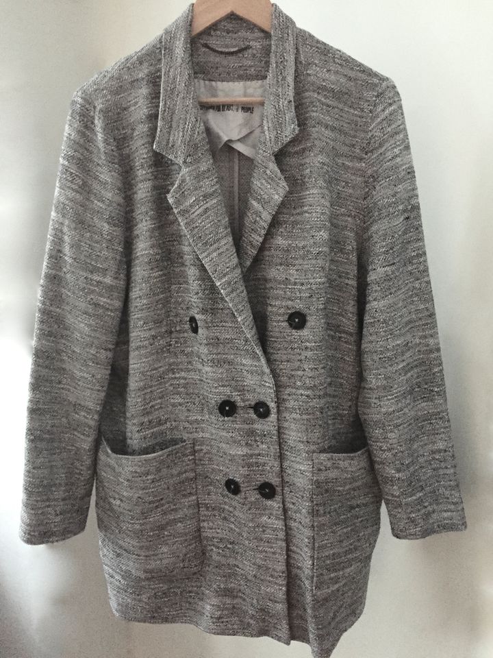 DRYKORN Mantel Blazer Jacke lang grau-meliert 3 L XL Frühjahr in München