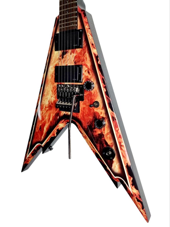 2007 Dean Dime Razorback 25.5 Flying-V Explosion Floyd Rose Korea in Linsengericht